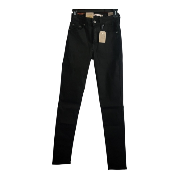 Levi's High Rise Black Jeans Sleek Silhouette | Size 26 X 30 - Picture 3 of 10